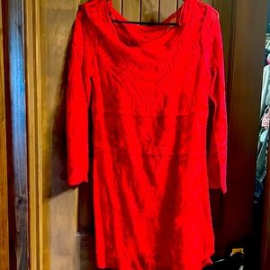 Express red lace dress